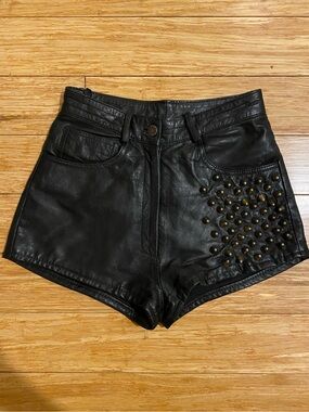Ragged Priest Leather Studded Shorts